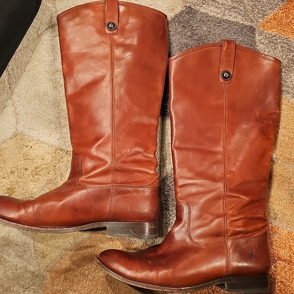 Frye Women's Melissa Button Riding Boots - Round Toe Sz 9.5B